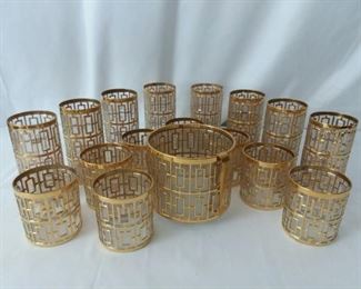 Retro Glasses and Ice Bucket