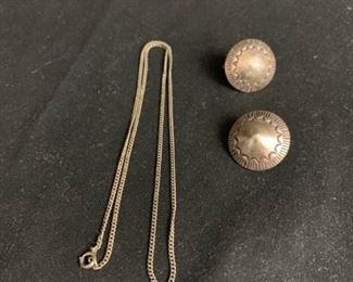 Sterling Silver Necklace and Earrings