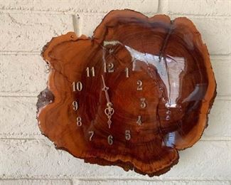Wood Slab Clock