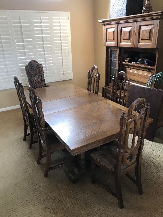 Dining set w/ 6 chairs, $695, to buy now call 626-710-2867