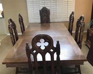 Another view of formal dining set. 