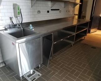 Stainless Prep Table With Sink