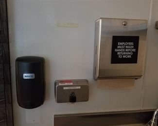 Paper Towel Holder, Hand Soap Dispenser and Sanitizer Unit