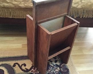 Magazine stand made from washboard