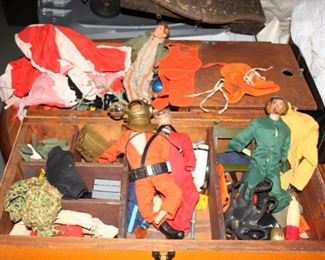 Early GI Joe, action figures played with condition.  MANY RARE gear and pieces! 