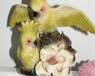 California pottery 1950's parrots.  Very nice!