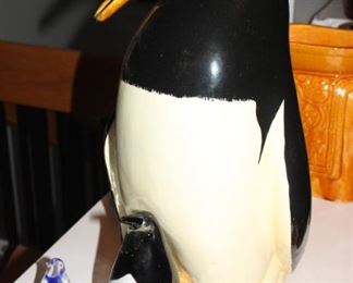 Life size penguin statue.  Very special! 