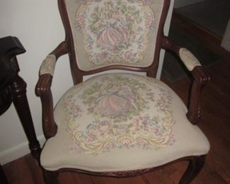 
Victorian Tapestry Fireside Lounge Arm Chairs