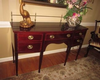 Kindel Furniture Winterthur Collection Inlaid Mahogany Sideboard Buffet. Century  Stunning Dining Room Table and Seating
