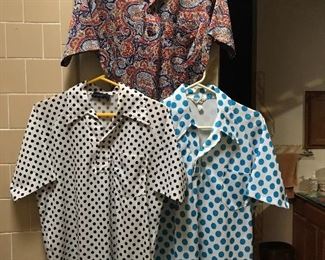 3 VINTAGE FUNKY SHIRTS SHOWN  PROBABLY 16. MANY LILLY DACHE