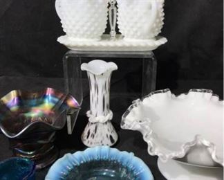 100 Glass Fenton, Carnival  Milk