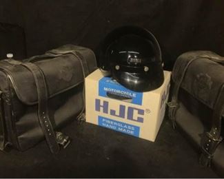066 Harley Davidson Saddlebags  HJC FG2 Helmet