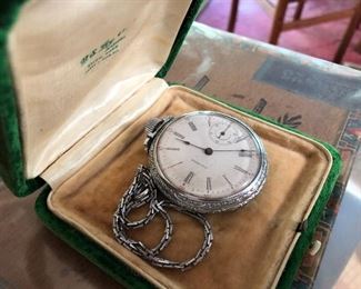 Art-deco antique pocket watch. 