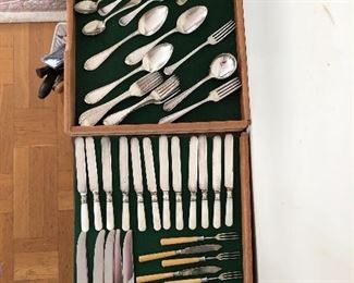 Collections silver flatware (various).