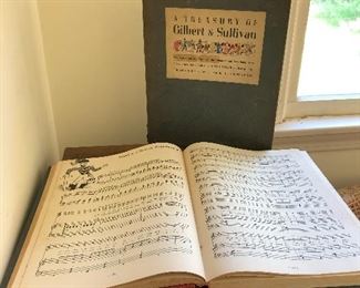 Vintage - "Treasury of Gilbert & Sullivan" song book with original book box. 