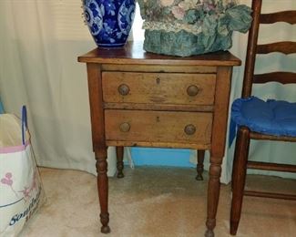 Amazing primitive Pine one drawer table