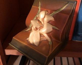 Roseville pottery bookends