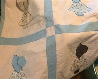 Vintage pattern little girl quilt