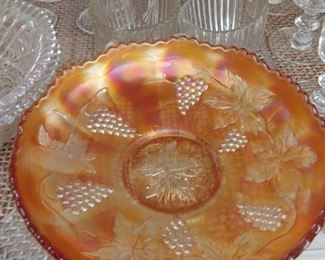 Carnival Glass low flower bowl