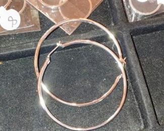 New sterling silver hoop earrings 925