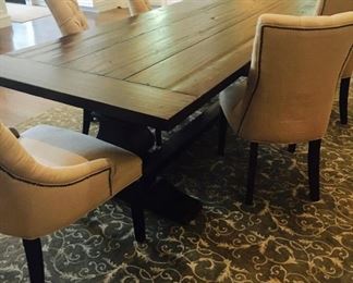 Restoration Hardware Dining Room chairs, tufted with Nailhead Backs (4)