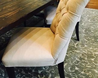 Restoration Hardware chairs, tufted with Nailhead Backs (4)