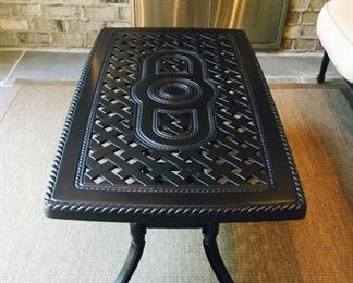 (2) Matching Frontgate, Carlisle Cast-Top Coffee Tables in Onyx Finish, 42x24