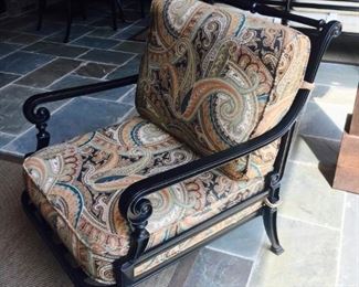 (3) Frontgate, Carlisle Lounge Chairs with cushions in Onyx Finish