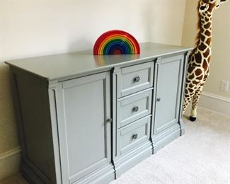 Romina Designer 3 Drawer Baby Station, 58"W x 22"D x 35"H