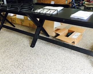 (2) Pottery Barn Trestle Desks