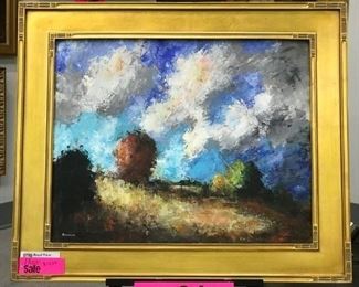 D. Swanigan, Midsummer Landscape, oil on canvas 32 x 38 in. framed. (24 x 30 in. canvas). Gallery Price $2900.  Sale Price $1150.
D. Swanigan, Midsummer Landscape, oil on canvas 32 x 38 in. as framed. (24 x 30 in. canvas) Sale Price $1650.  View Less
