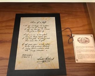 China Cabinet Drawer Label