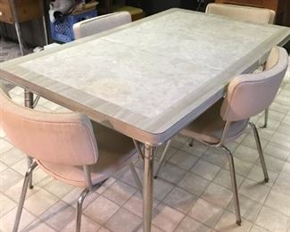 Howell Company Silver & Grey Formica Table