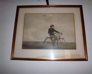 andrew wyeth print bicyclist