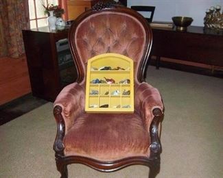 tufted victorian armchair