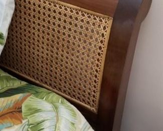 Cane headboard detail