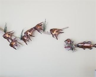 Metal sculpture -aquatic theme