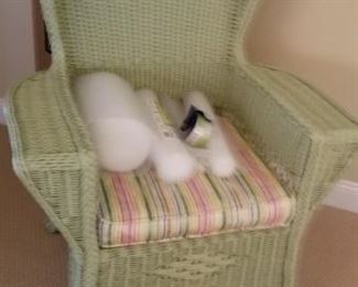 Wicker porch chair