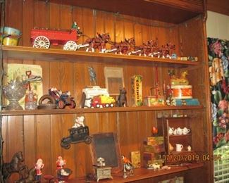 Cast iron and other vintage toys