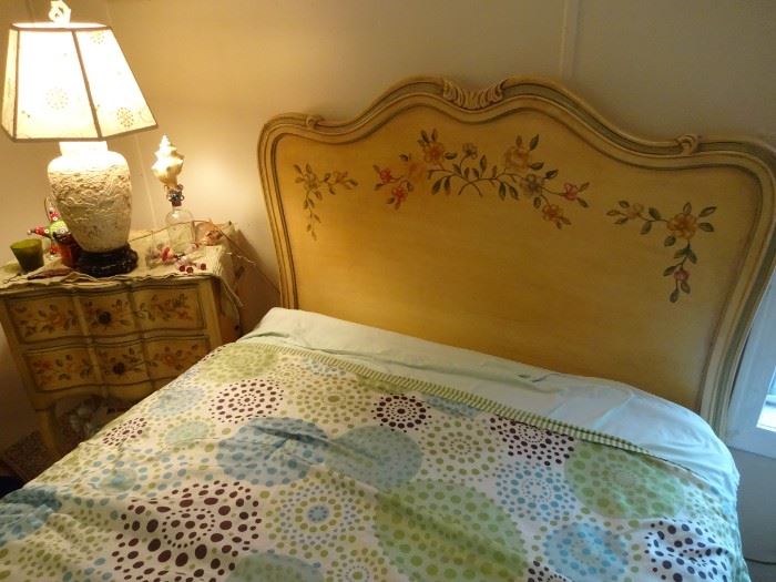 JOHN WIDDICOMB twin headboard & bedside stand