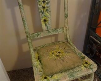 HAND PAINTED accent chair