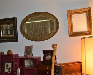 Instant Ancestor Framed picture, beveled mirror and vintage frame