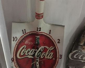 Handmade & Handpainted Coca-Cola Clock made from an  Old Shovel