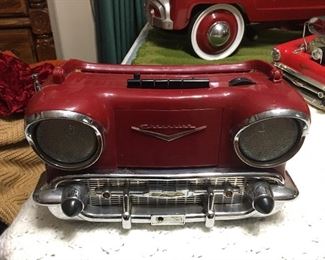 Sweet Vintage Red Chevrolet Radio & Cassette Player 