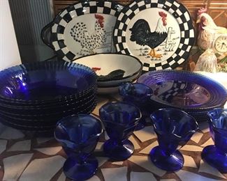 Vintage Cobalt Blue Glass Set (61 Pieces) 