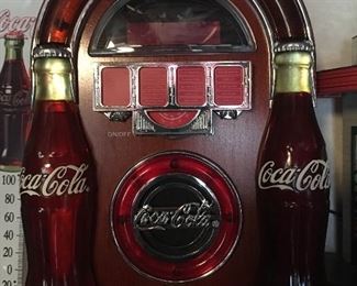 Cool Coca- Cola Clock & Radio Juke Box ( Height 11” x  Width 8.5”)