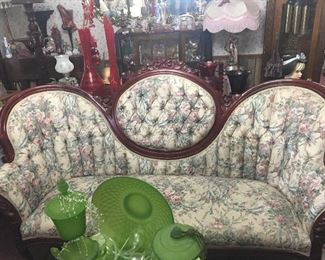 Victorian Setee 
    (Width 67” , Height 42”, Depth 28”)