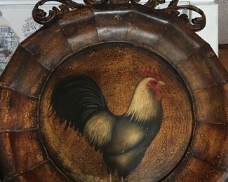 We have (2) of these Lovely Metal Rooster Hangings  (20” Tall)