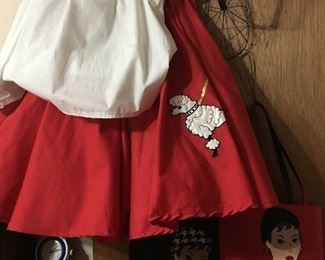 Handmade Lost in the 50’s Poodle Skirt and Top & (2) Beautiful 50’s Handmade Handbags