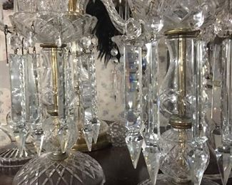 Gorgeous Crystal Handle Holders with Rare Prizms